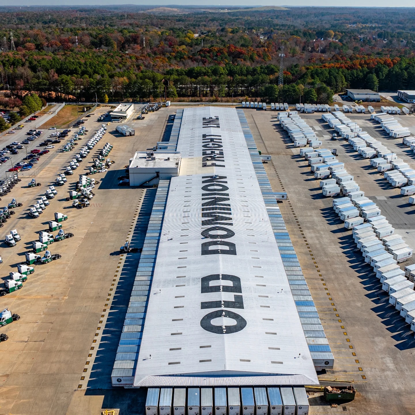Sky360 aerial photograph of the Old Dominion freight terminal in Atlanta